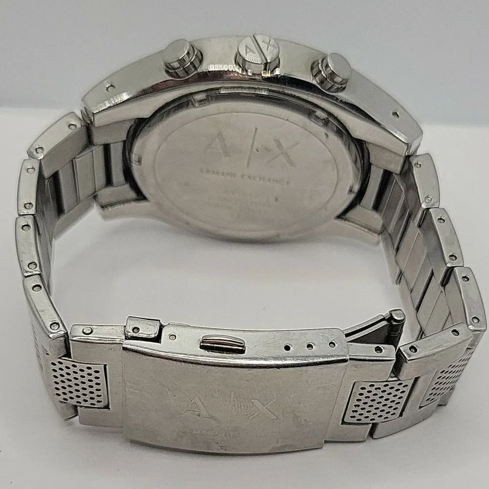 Armani Exchange AX1612 Men Silver Stainless Steel Analog Dial Quartz Watch BC469